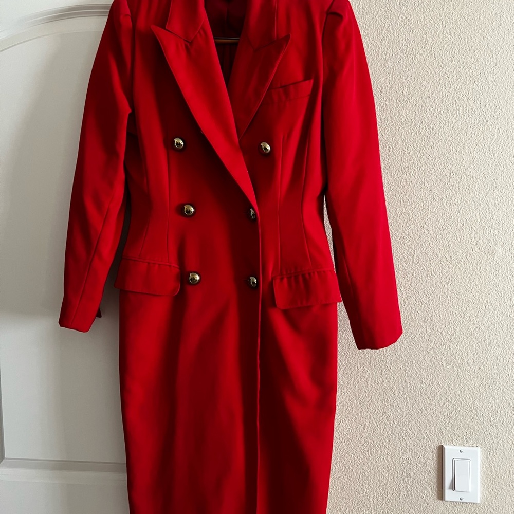 Vintage red dress coat